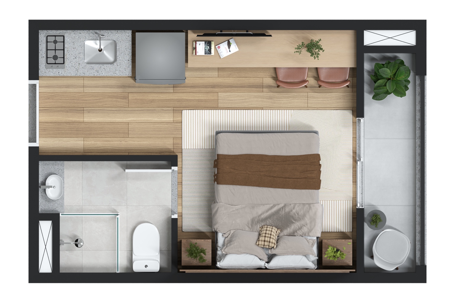 Studio opção 1 do Perdizes próximo à PUC